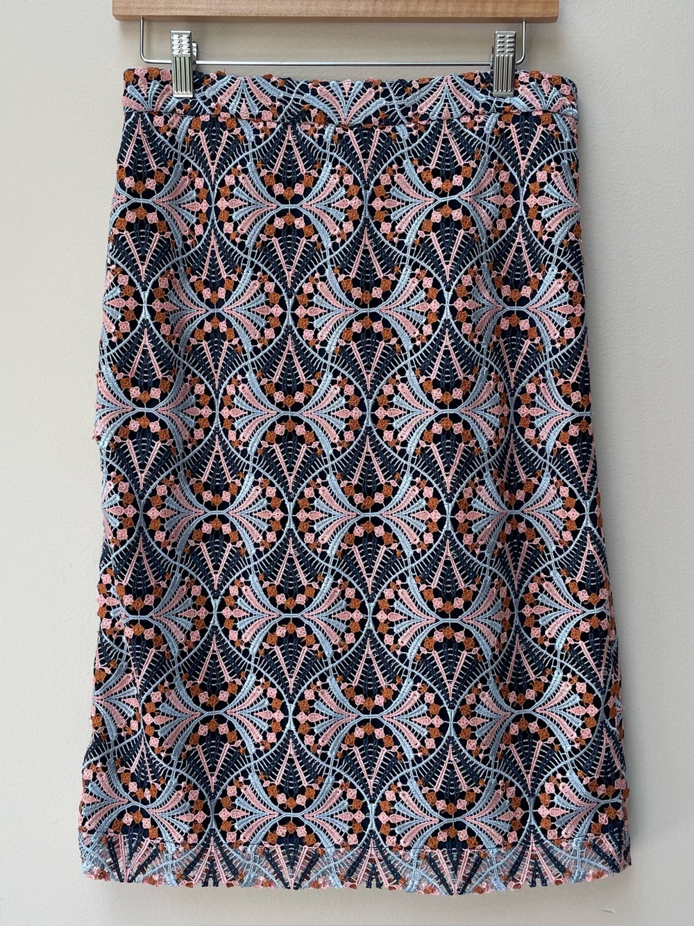 Anthropologie Moulinette Soeurs Svetla Lace Knit Midi Pencil Skirt Size 6 - Picture 5 of 10